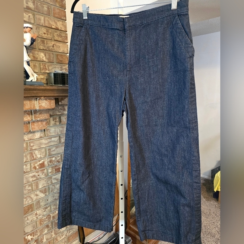 J Crew Wide Leg Denim Jeans